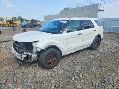 2016 Ford EXPLORER Police Interceptor, белый — VIN 1FM5K8AR9GGA78169, Copart