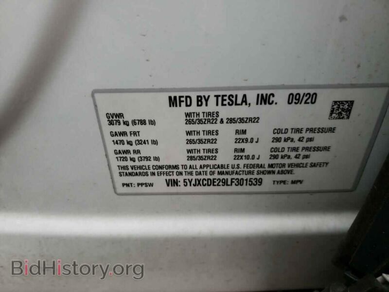2020 Tesla MODEL X (VIN 5YJXCDE29LF301539) — фото 10 из 10