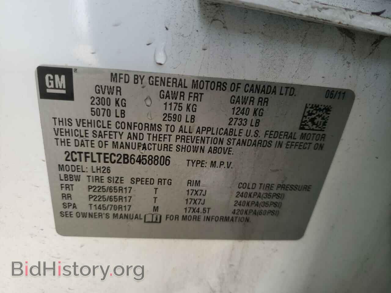 2011 GMC TERRAIN - VIN: 2CTFLTEC2B6458806 - Photo 10