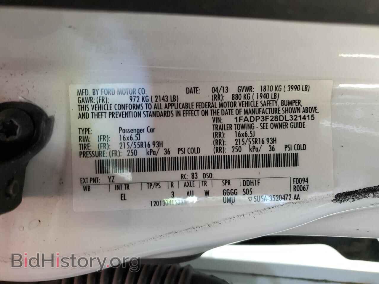 2013 FORD FOCUS - VIN: 1FADP3F28DL321415 - Фото 13