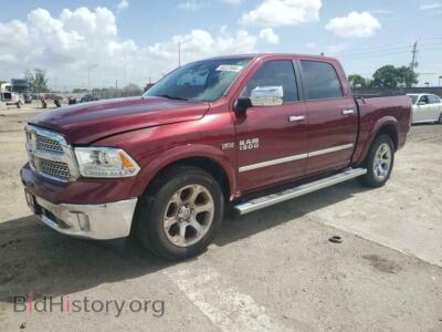 2018 RAM 1500 Laramie, burgundy — VIN 1C6RR6NT3JS143833, Copart