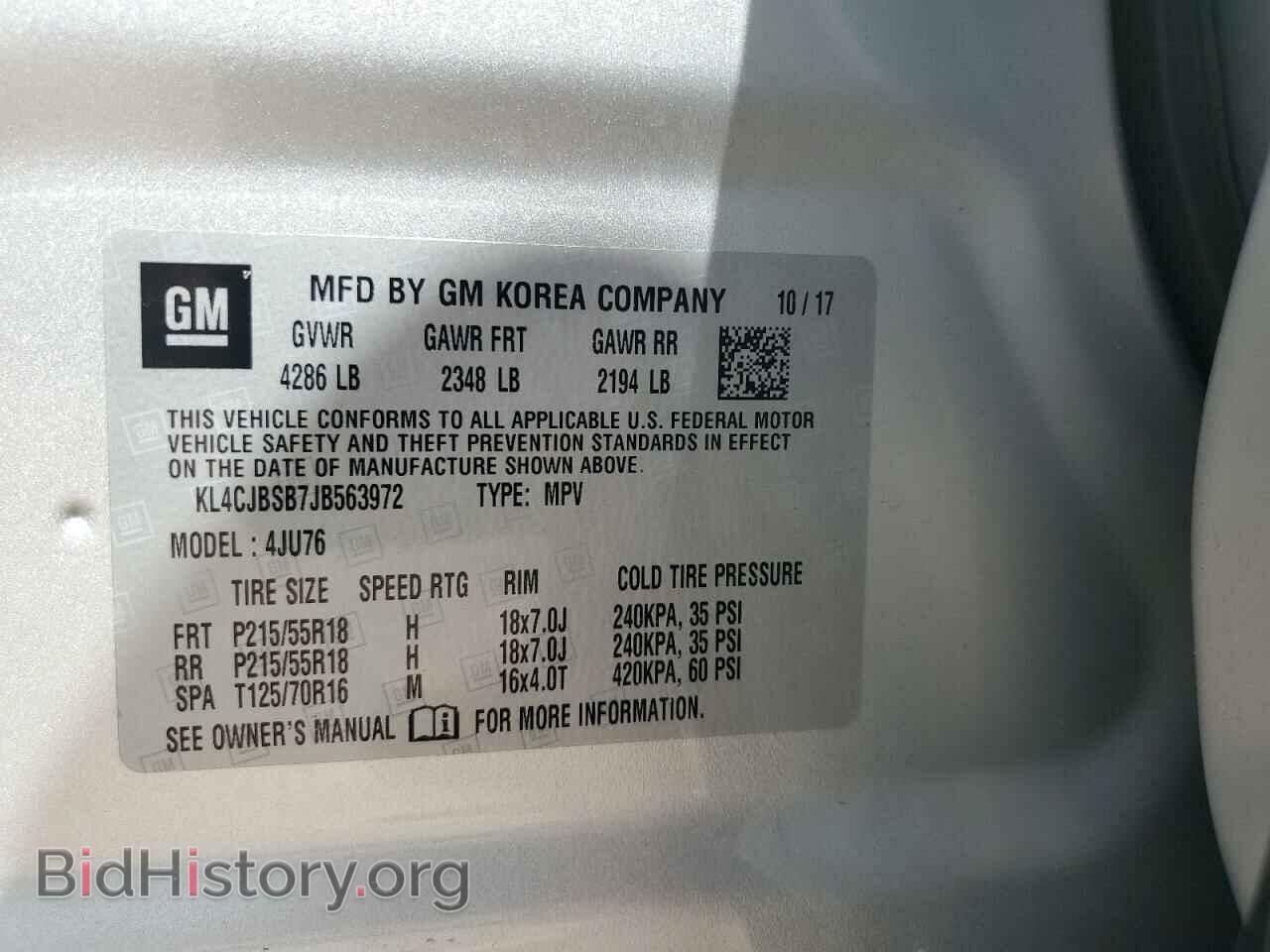 2018 BUICK ENCORE - VIN: KL4CJBSB7JB563972 - Фото 13