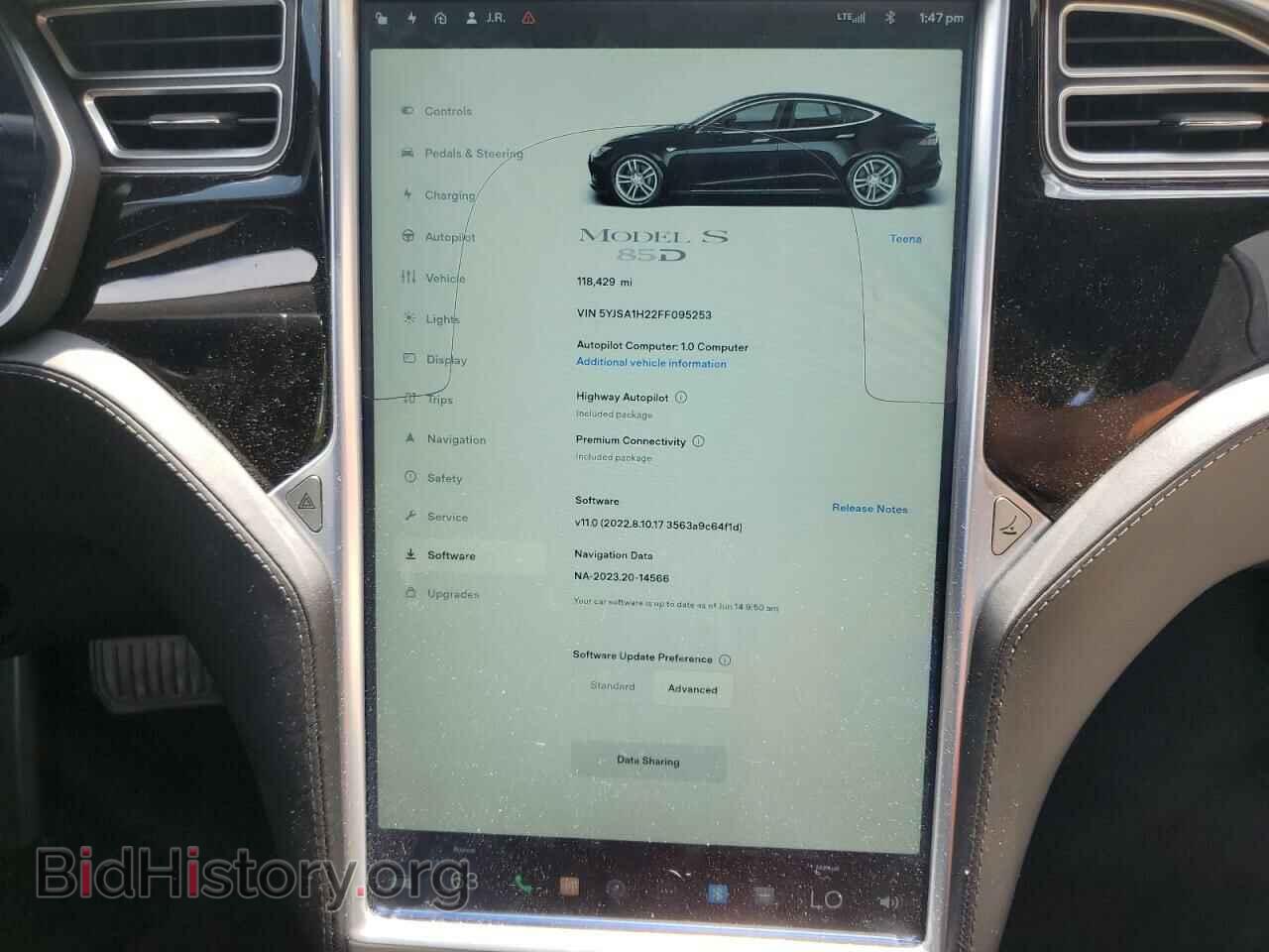 2015 TESLA MODEL S - VIN: 5YJSA1H22FF095253 - Фото 9