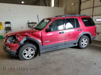 2006 Ford EXPLORER XLT, красный — VIN 1FMEU73E46UB52063, Copart