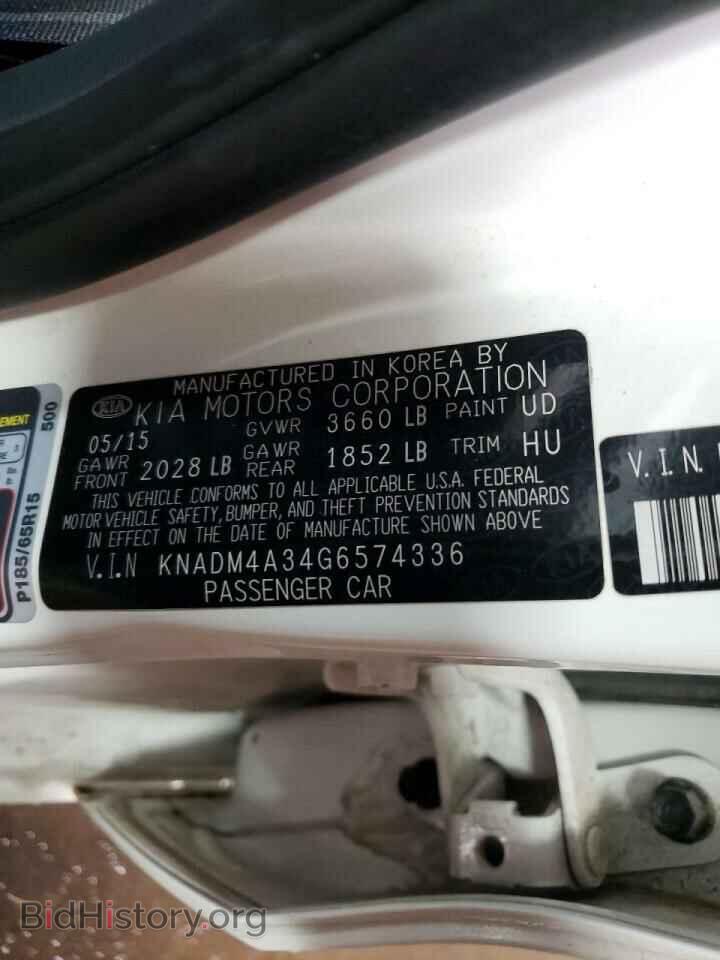 2016 KIA RIO - VIN: KNADM4A34G6574336 - Фото 10