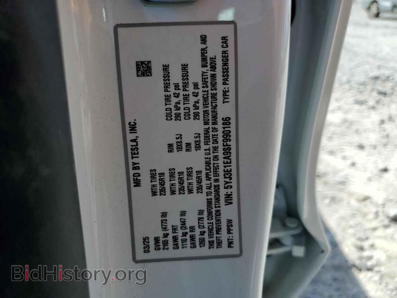 2025 TESLA MODEL 3 - VIN: 5YJ3E1EA9SF990186 - Photo 13