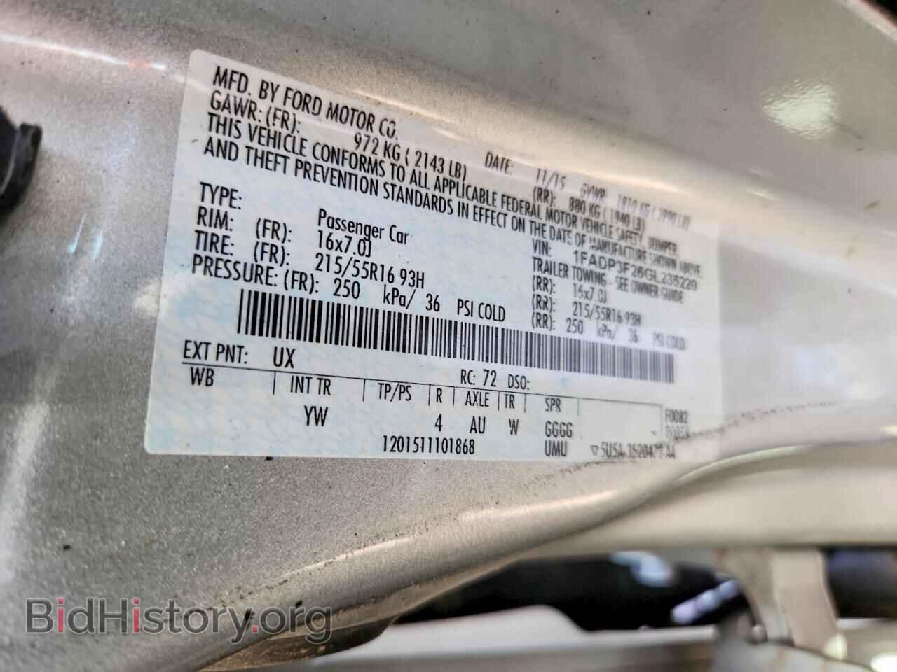 2016 FORD FOCUS - VIN: 1FADP3F26GL235220 - Photo 12
