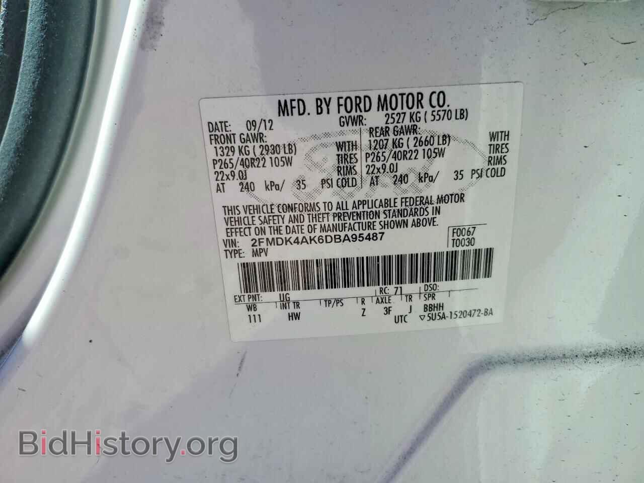 2013 FORD EDGE - VIN: 2FMDK4AK6DBA95487 - Photo 13