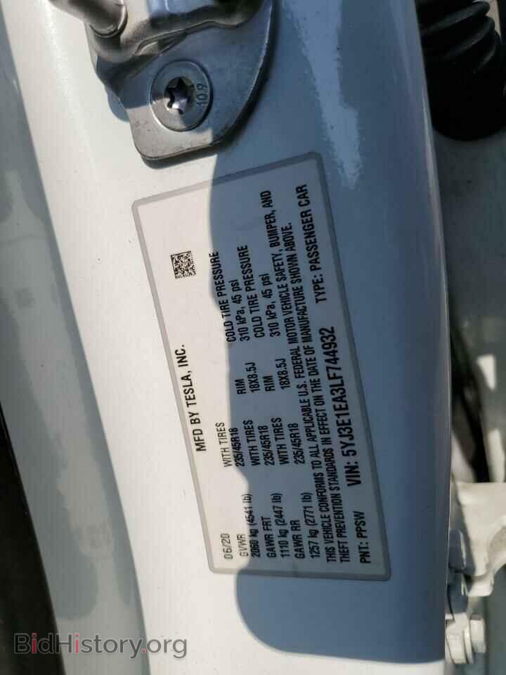 2020 TESLA MODEL 3 - VIN: 5YJ3E1EA3LF744932 - Photo 12
