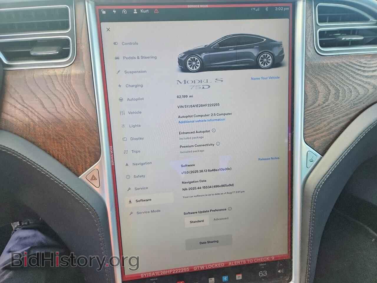 2017 TESLA MODEL S - VIN: 5YJSA1E28HF222255 - Photo 9