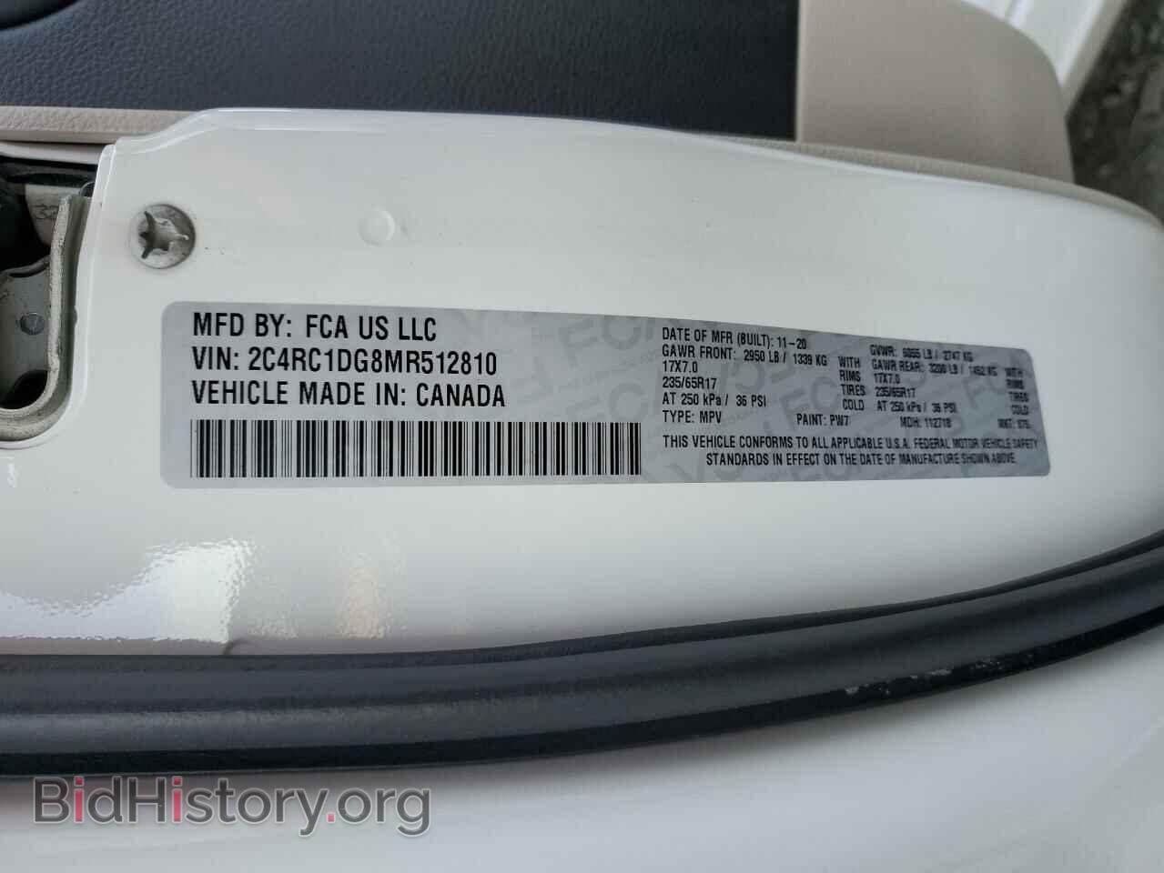 2021 CHRYSLER MINIVAN - VIN: 2C4RC1DG8MR512810 - Фото 10