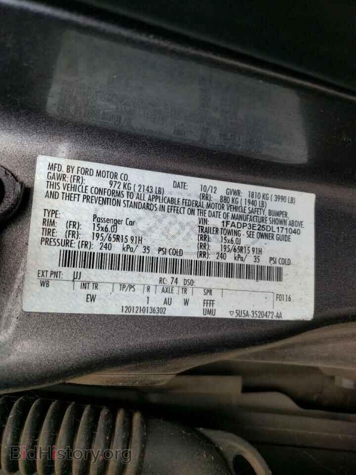 2013 FORD FOCUS - VIN: 1FADP3E25DL171040 - Фото 10