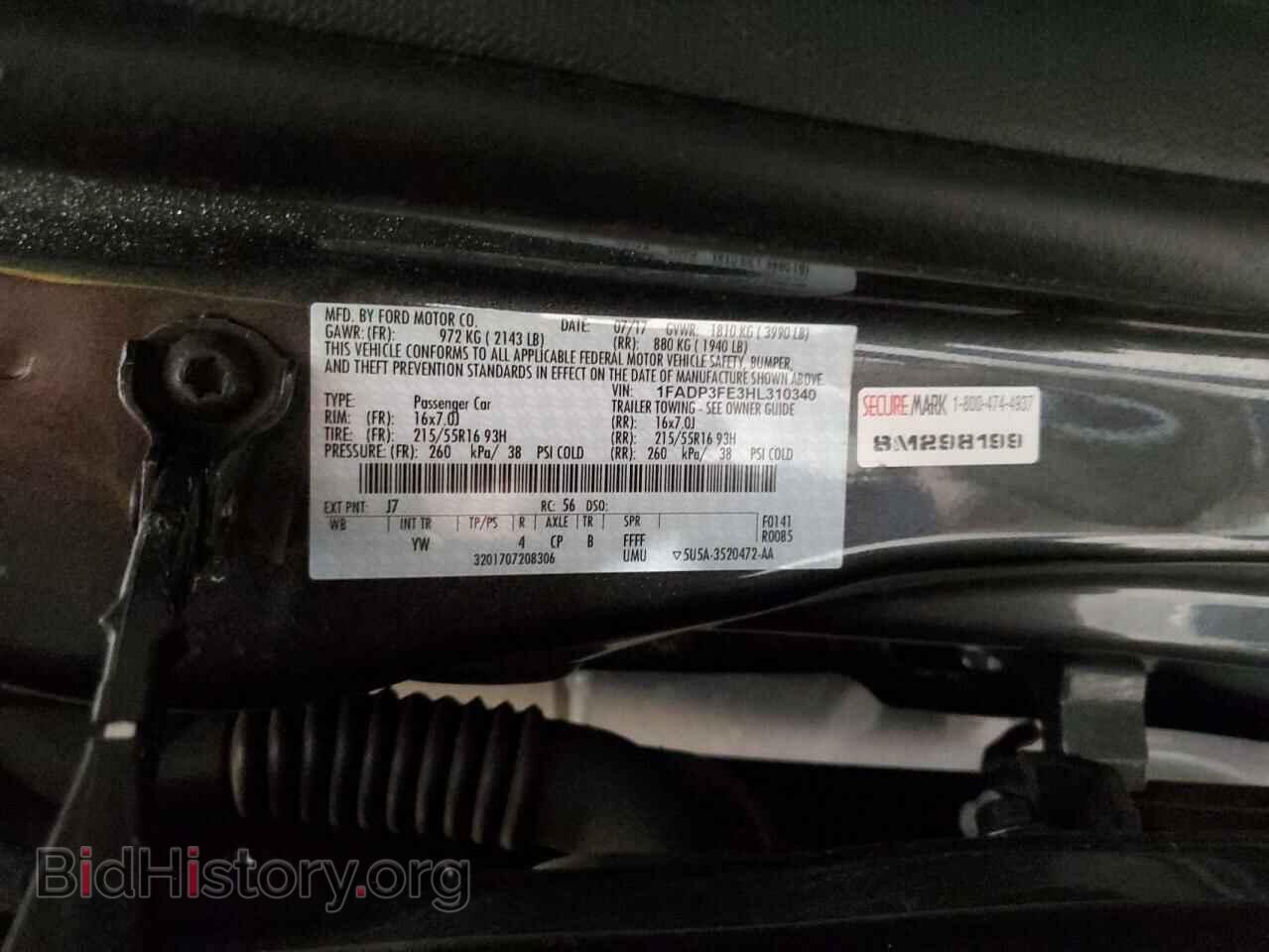 2017 FORD FOCUS - VIN: 1FADP3FE3HL310340 - Фото 12