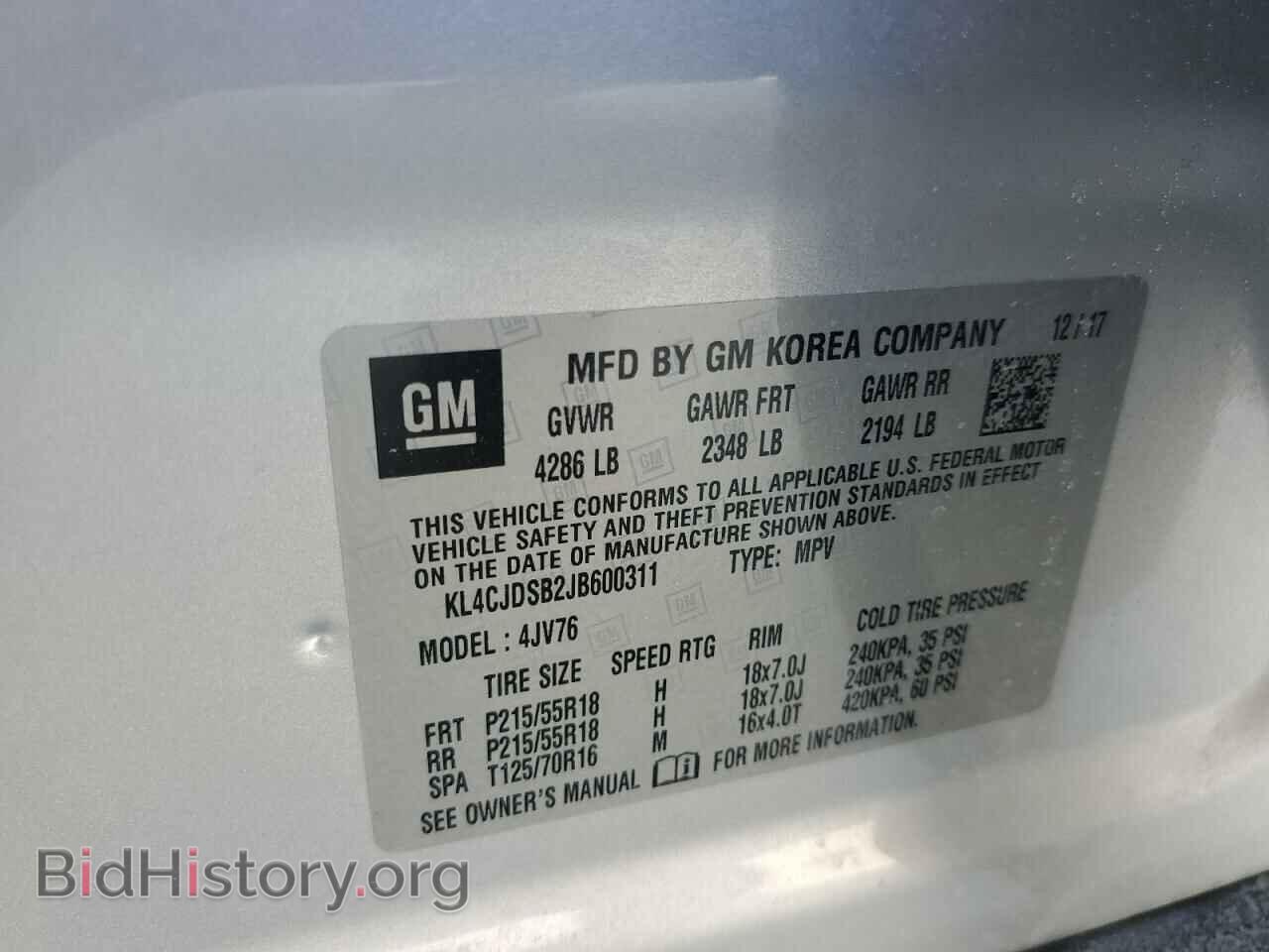 2018 BUICK ENCORE - VIN: KL4CJDSB2JB600311 - Photo 10