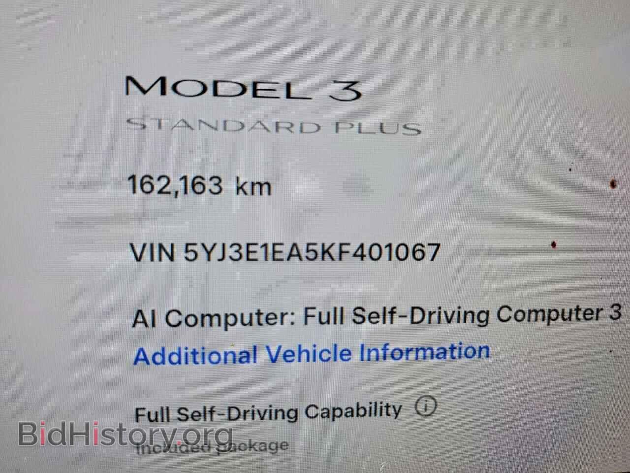 2019 TESLA MODEL 3 - VIN: 5YJ3E1EA5KF401067 - Photo 9