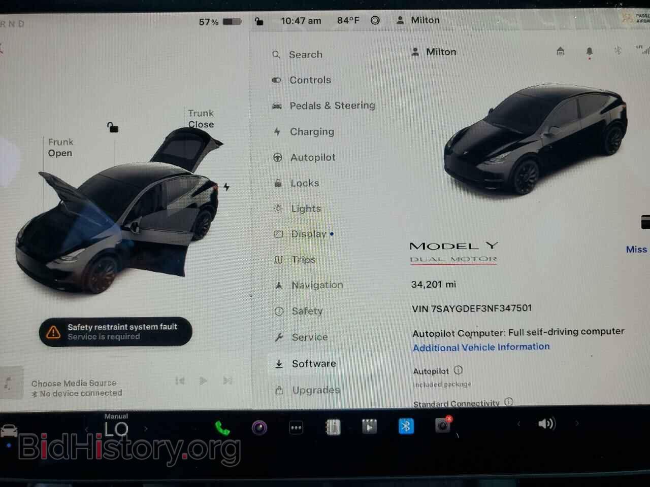 2022 TESLA MODEL Y - VIN: 7SAYGDEF3NF347501 - Фото 9