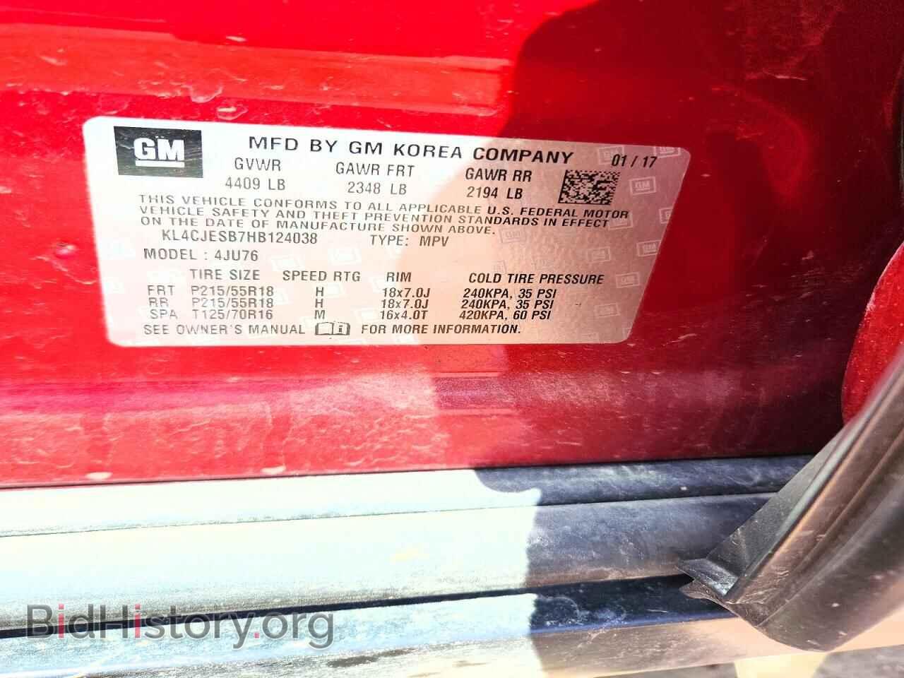 2017 BUICK ENCORE - VIN: KL4CJESB7HB124038 - Photo 13