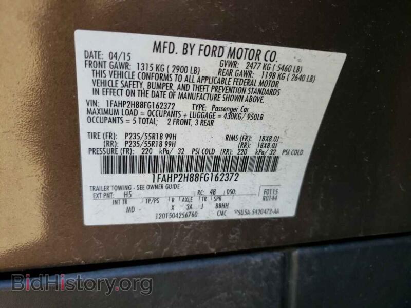 2015 Ford TAURUS (VIN 1FAHP2H88FG162372) — фото 10 из 10