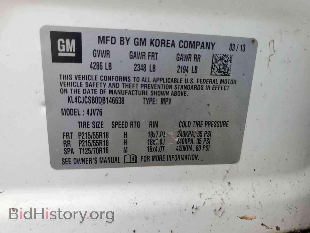 2013 BUICK ENCORE - VIN: KL4CJCSB0DB146638 - Photo 13