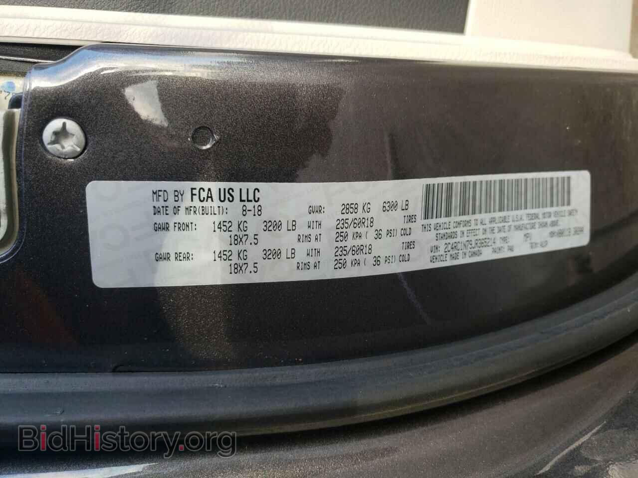 2018 CHRYSLER PACIFICA - VIN: 2C4RC1N79JR365214 - Photo 10