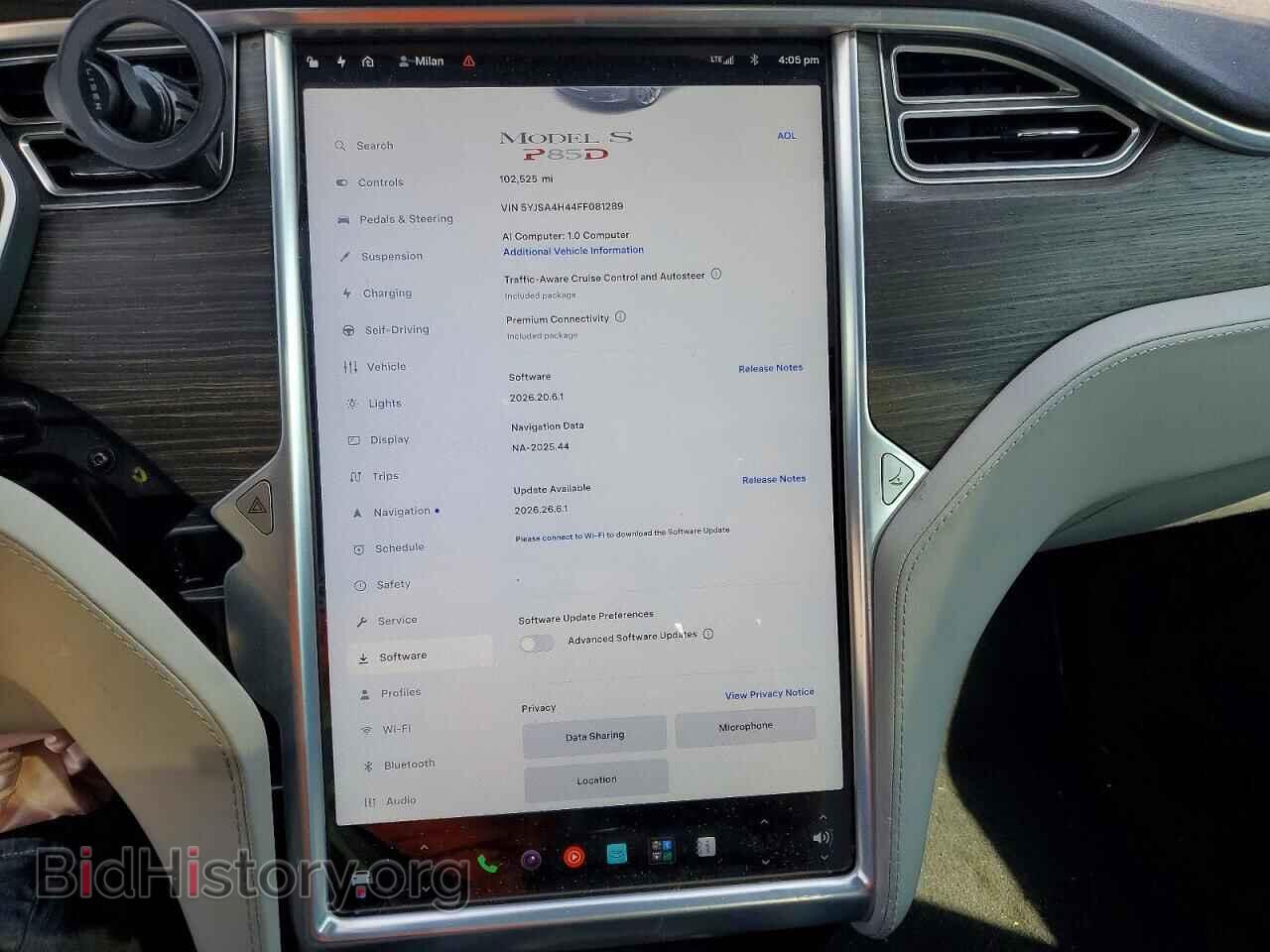 2015 TESLA MODEL S - VIN: 5YJSA4H44FF081289 - Photo 9