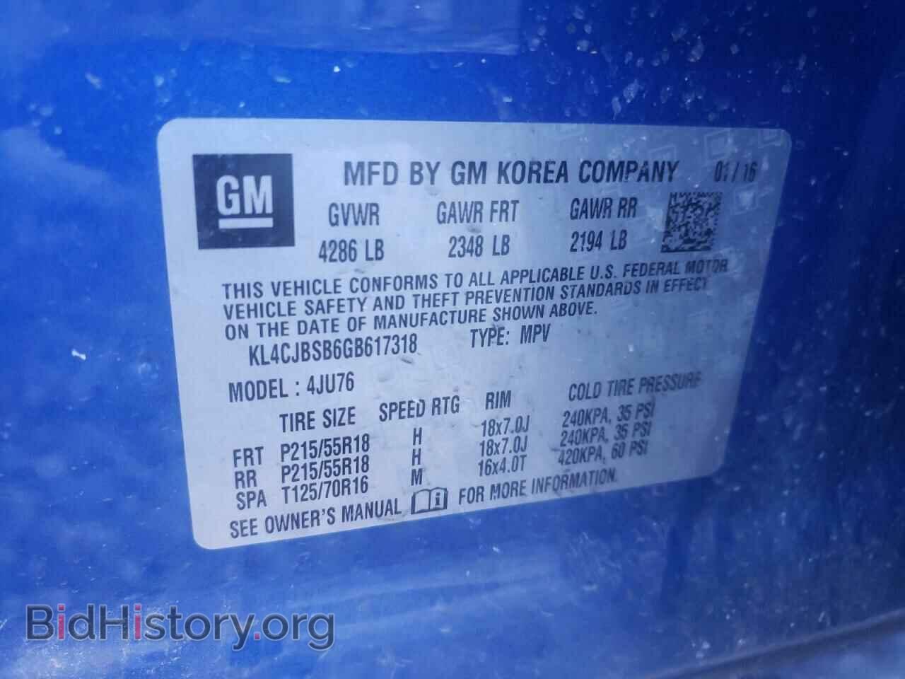 2016 BUICK ENCORE - VIN: KL4CJBSB6GB617318 - Photo 10