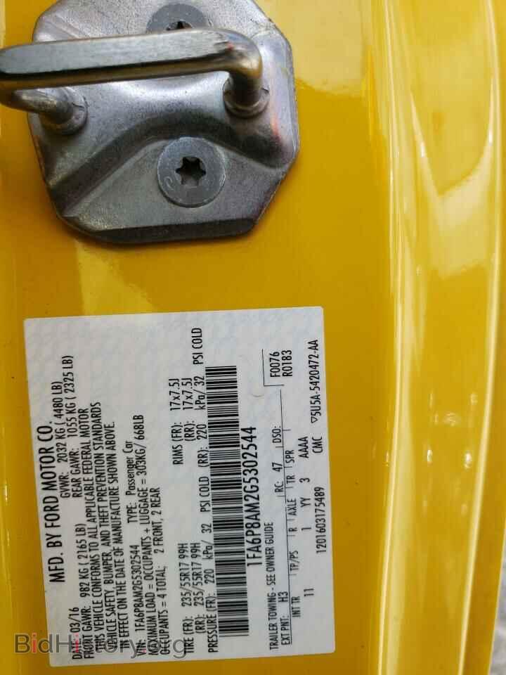 2016 FORD ALL Models - VIN: 1FA6P8AM2G5302544 - Фото 13