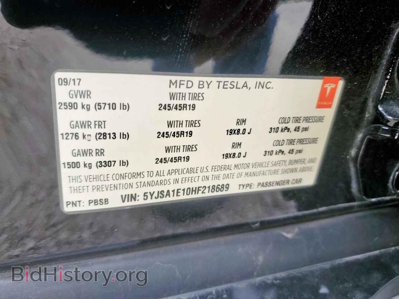 2017 TESLA MODEL S - VIN: 5YJSA1E10HF218689 - Photo 12