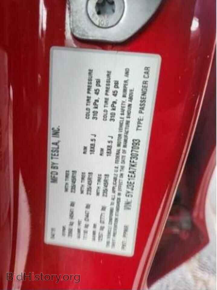 2019 TESLA MODEL 3 - VIN: 5YJ3E1EA7KF307093 - Фото 9
