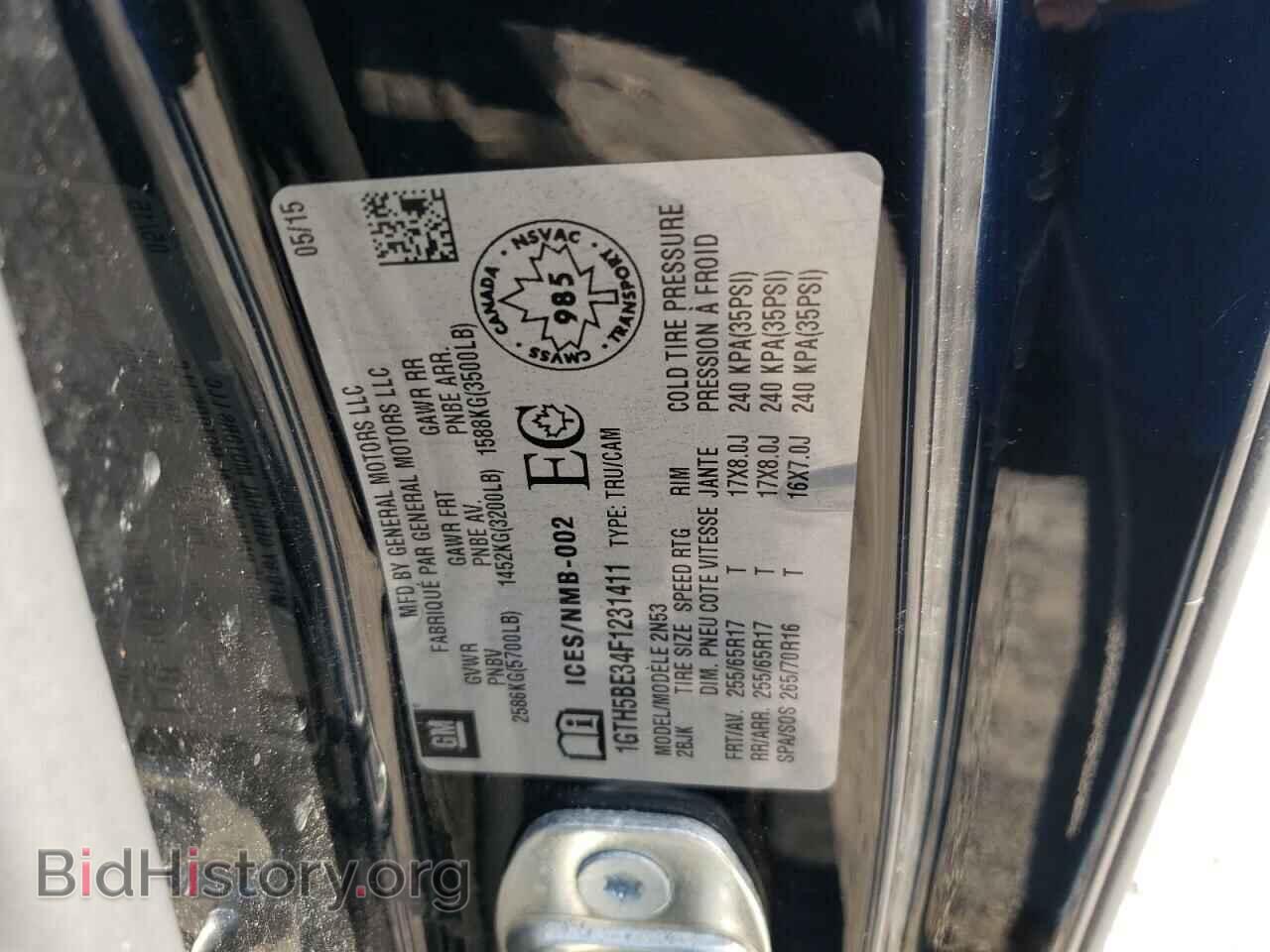 2015 GMC CANYON - VIN: 1GTH5BE34F1231411 - Фото 10