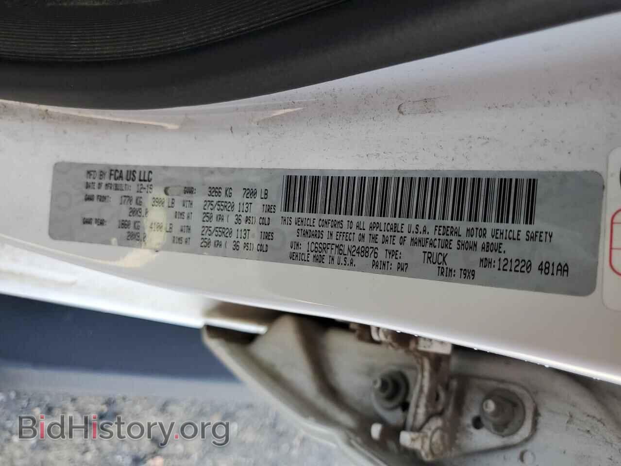 2020 RAM 1500 - VIN: 1C6SRFFM6LN248876 - Фото 12