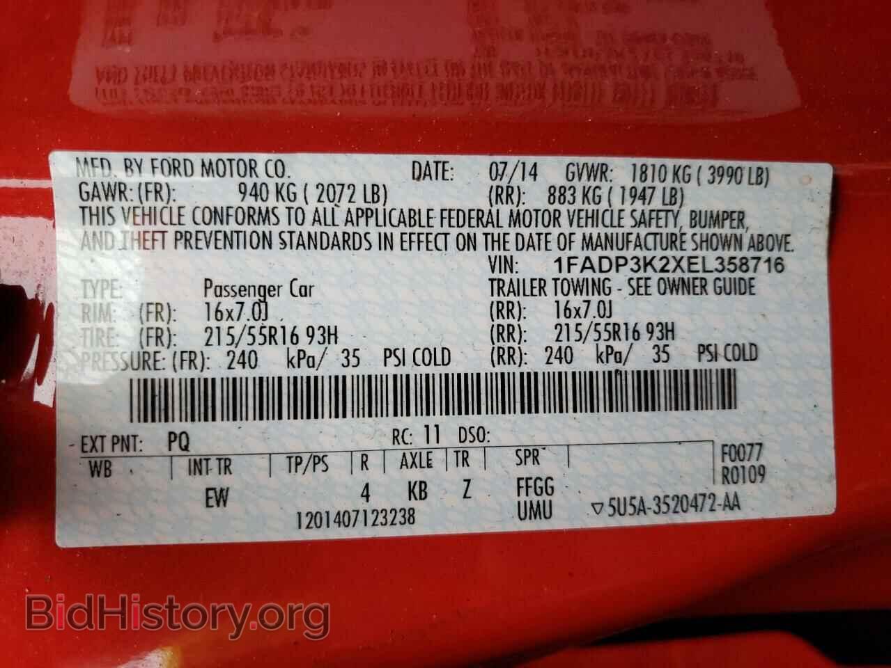 2014 FORD FOCUS - VIN: 1FADP3K2XEL358716 - Photo 12