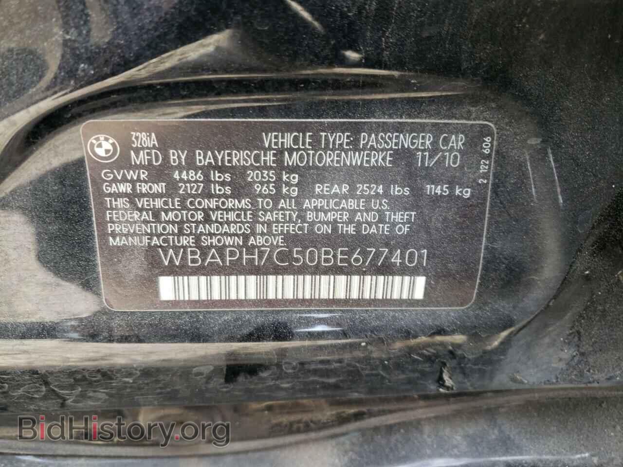 2011 BMW 3 SERIES - VIN: WBAPH7C50BE677401 - Фото 10
