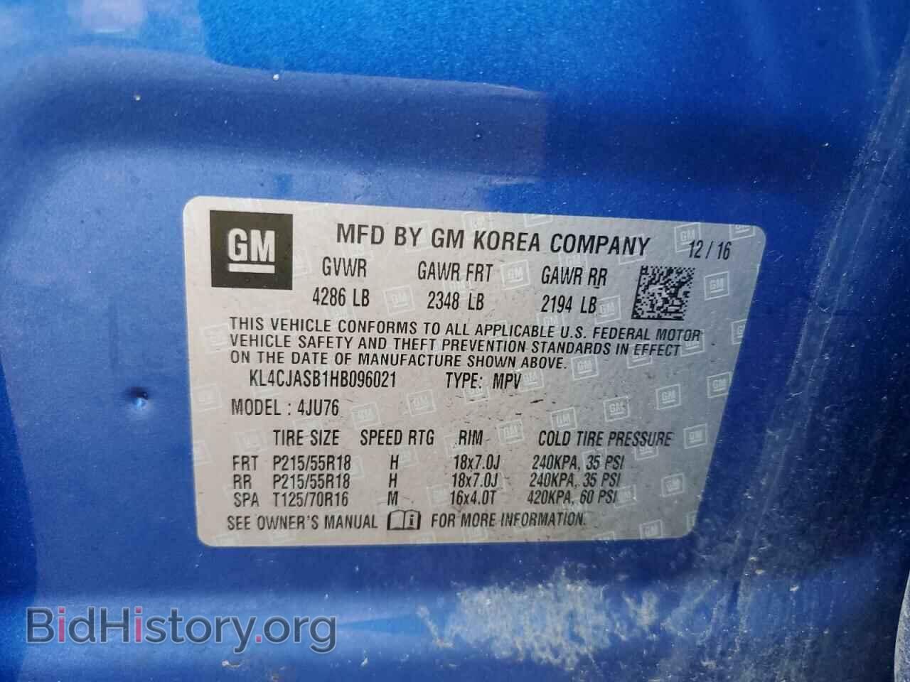 2017 BUICK ENCORE - VIN: KL4CJASB1HB096021 - Photo 10