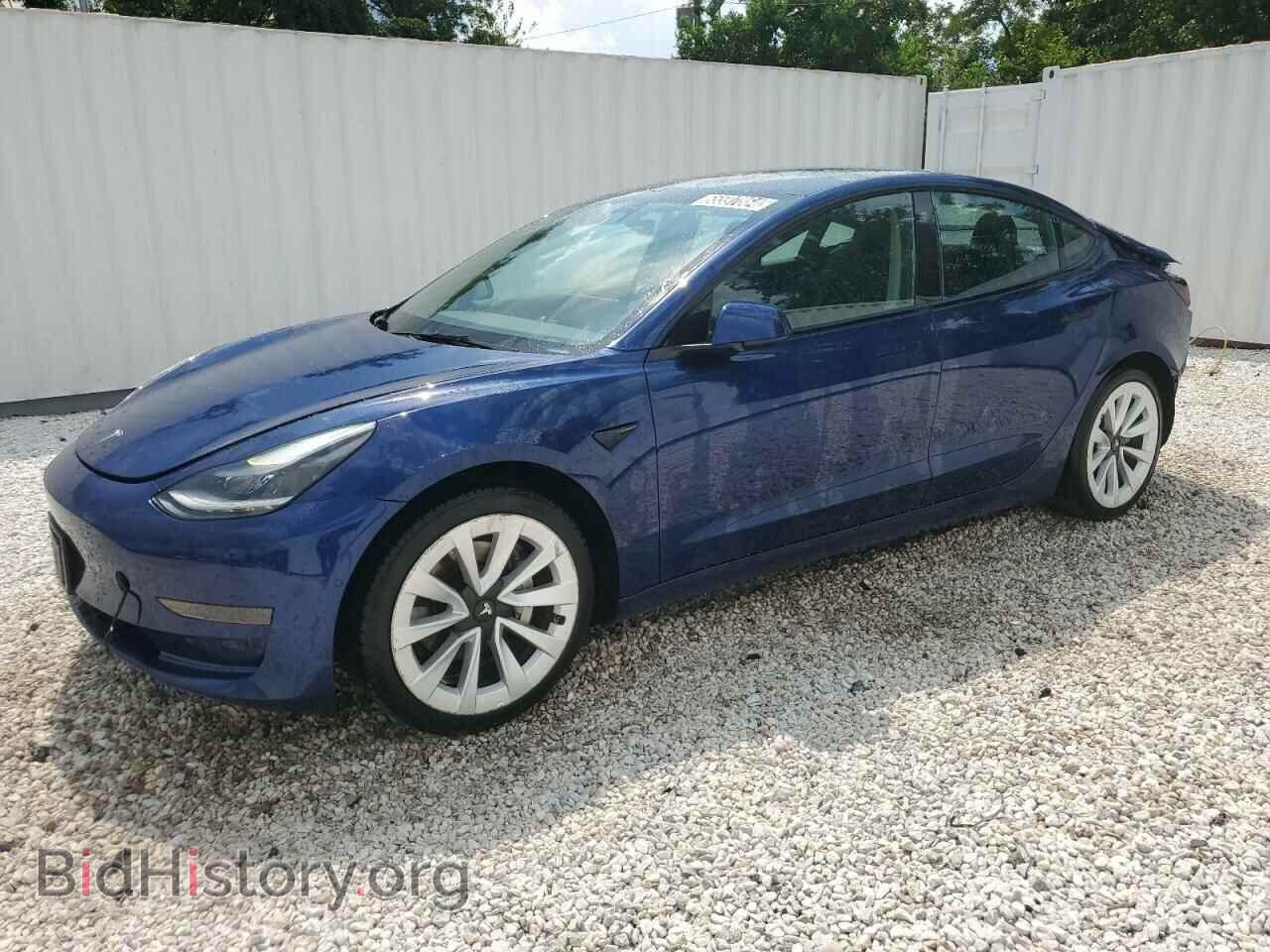 Photo 5YJ3E1EA1NF187828 - TESLA MODEL 3 2022