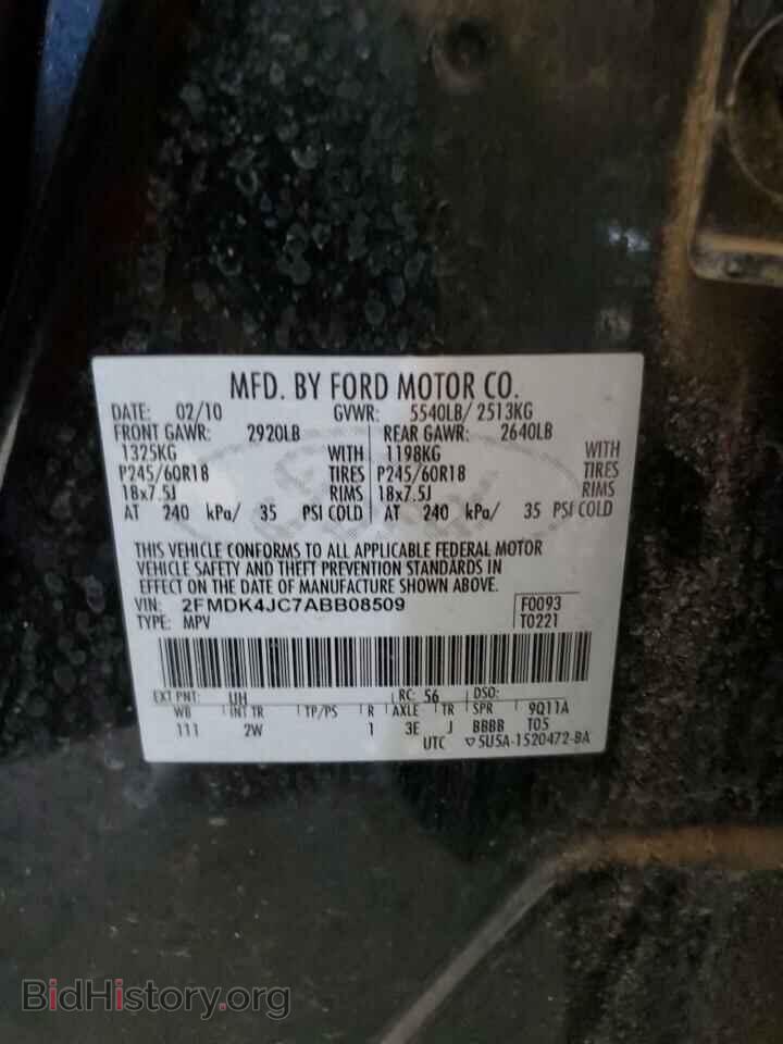 2010 FORD EDGE - VIN: 2FMDK4JC7ABB08509 - Фото 12