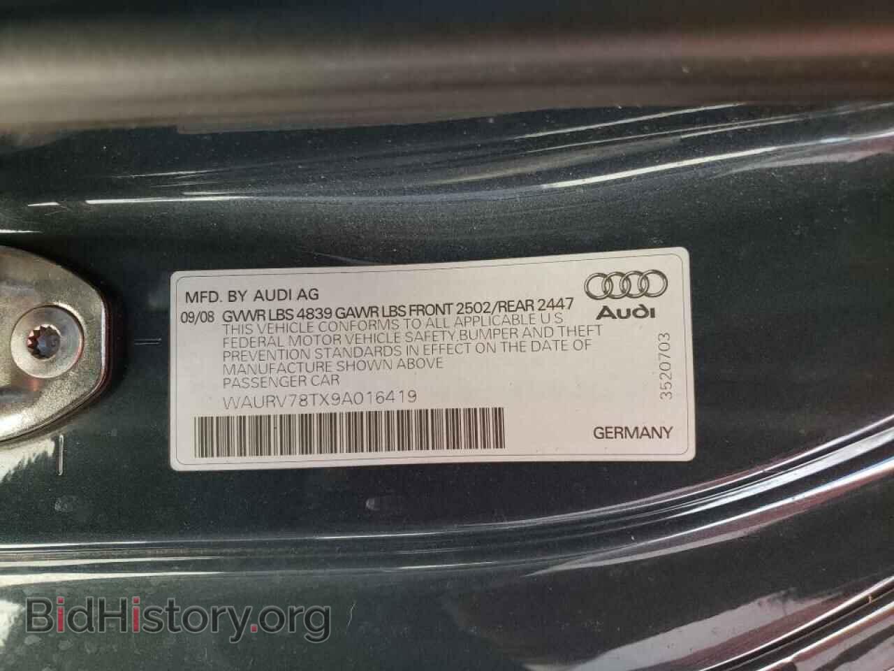 2009 AUDI S5/RS5 - VIN: WAURV78TX9A016419 - Фото 10