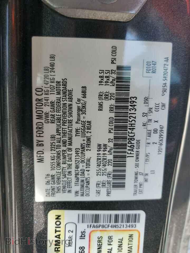 2017 FORD MUSTANG - VIN: 1FA6P8CF4H5213493 - Фото 12