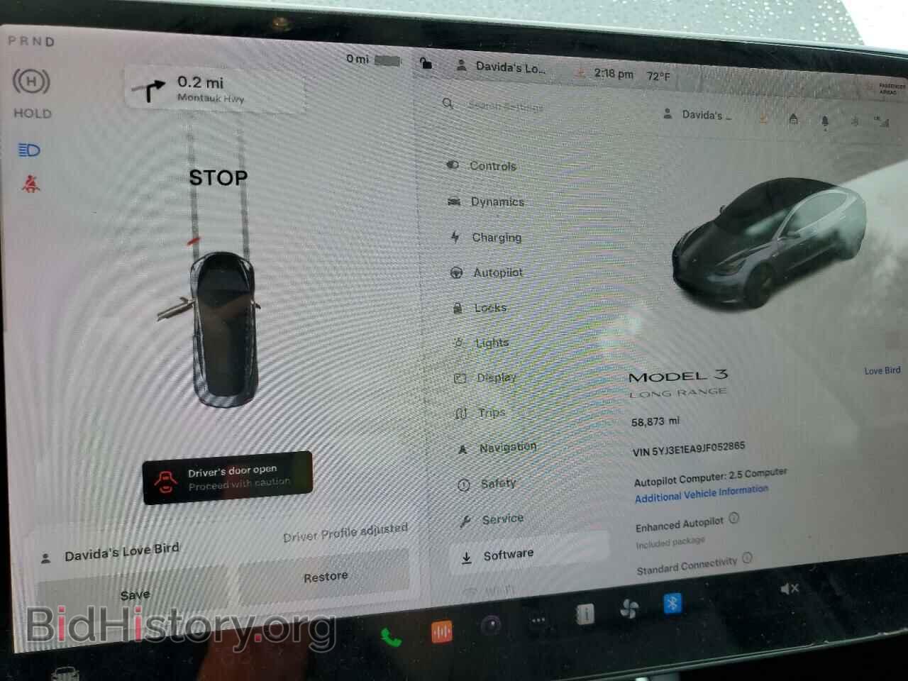 2018 TESLA MODEL 3 - VIN: 5YJ3E1EA9JF052865 - Photo 9