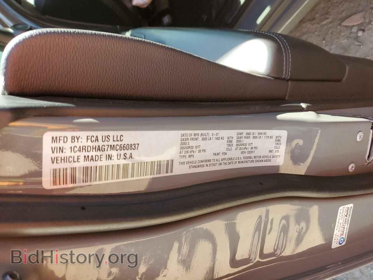 2021 DODGE DURANGO - VIN: 1C4RDHAG7MC660837 - Фото 10