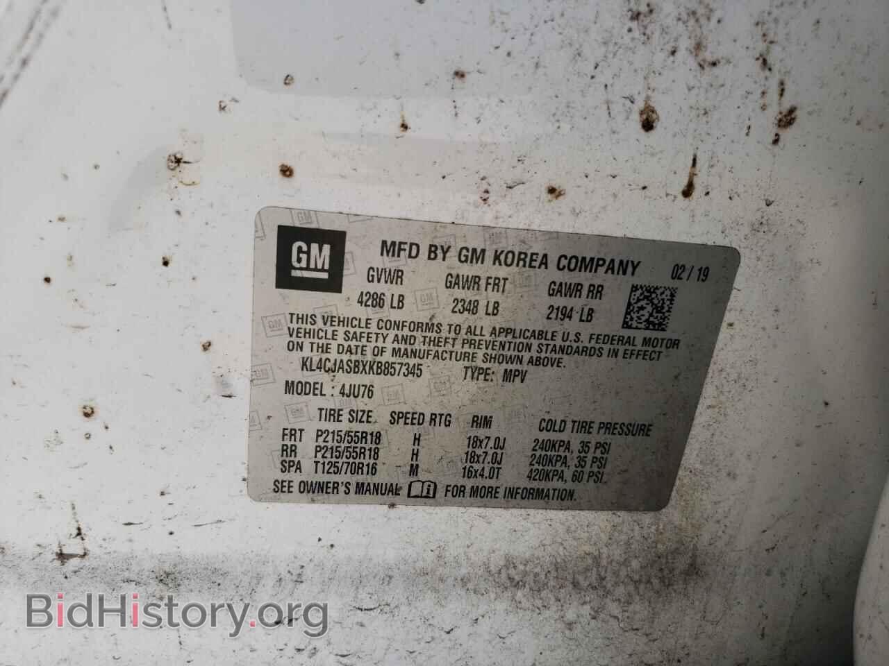 2019 BUICK ENCORE - VIN: KL4CJASBXKB857345 - Photo 13