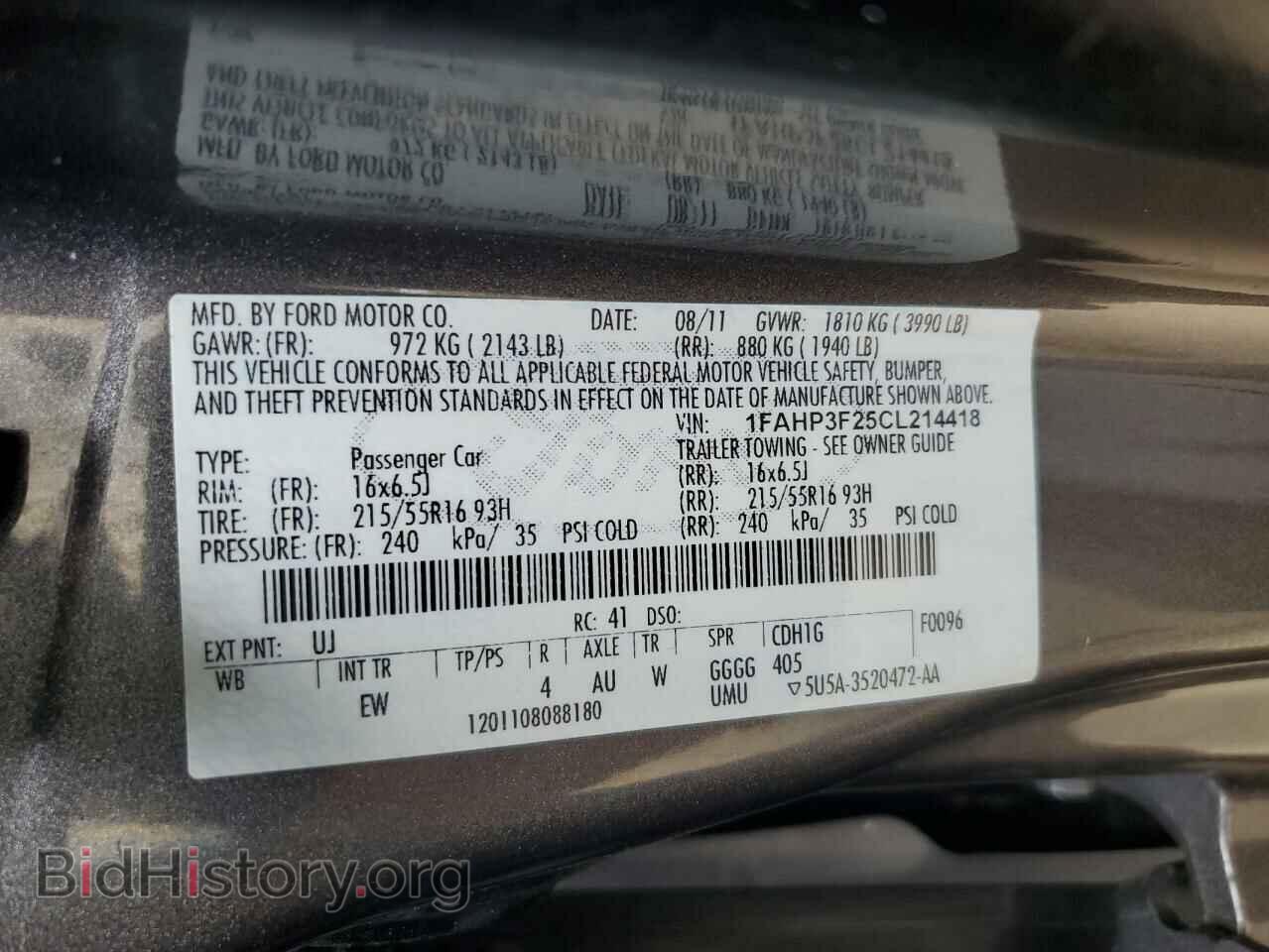 2012 FORD FOCUS - VIN: 1FAHP3F25CL214418 - Photo 12