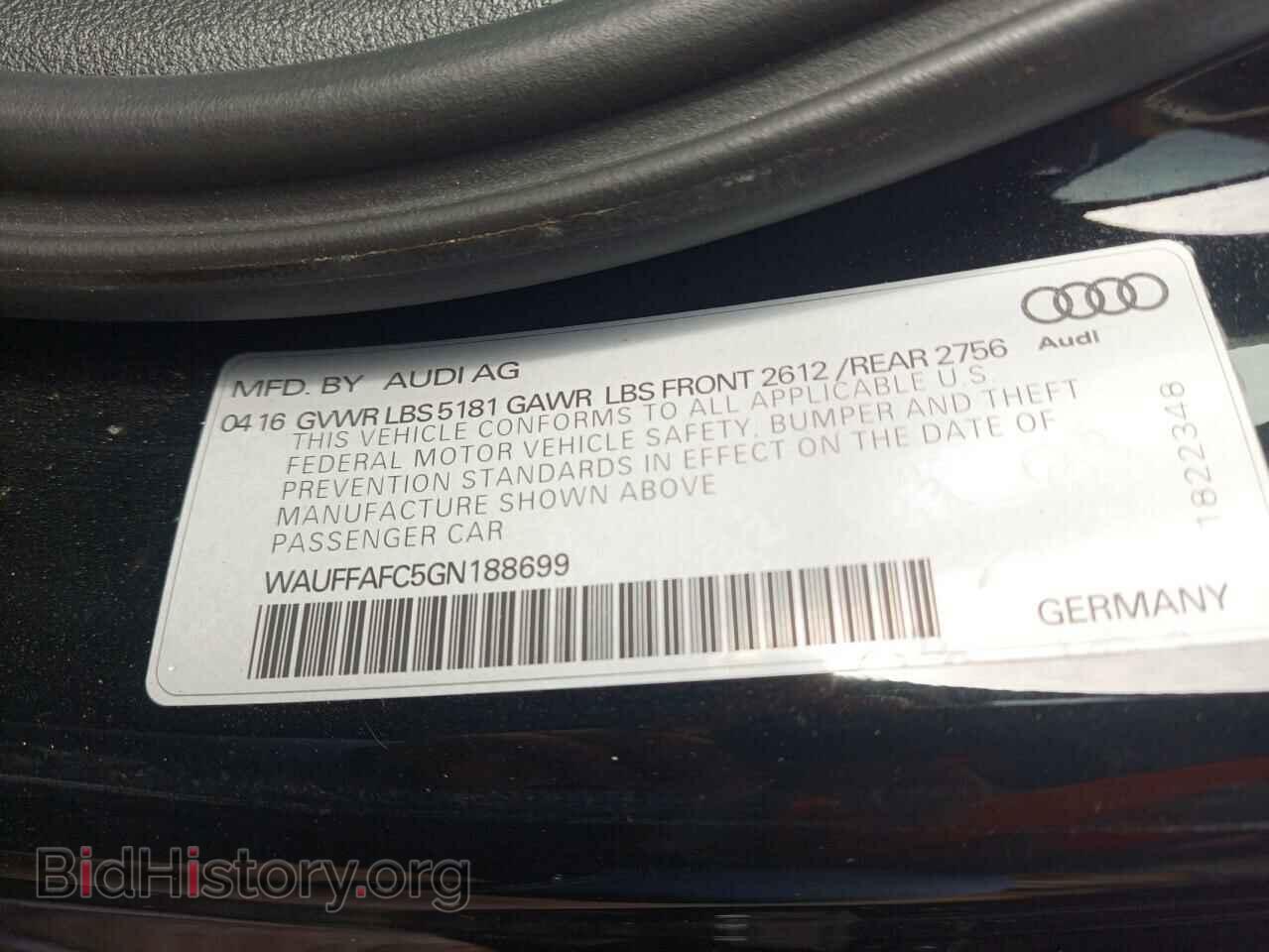2016 AUDI A6 - VIN: WAUFFAFC5GN188699 - Фото 10