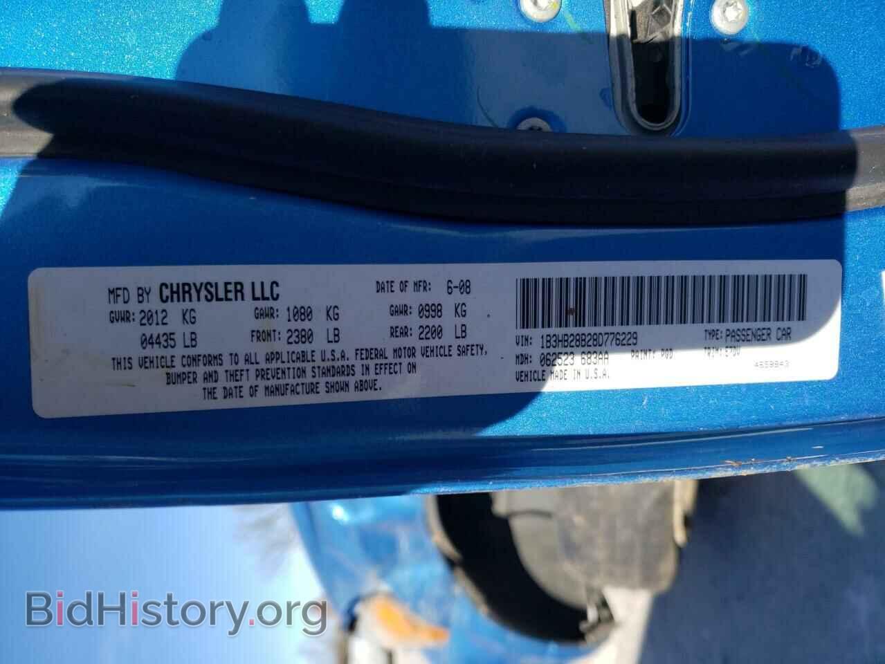 2008 DODGE CALIBER - VIN: 1B3HB28B28D776229 - Photo 10