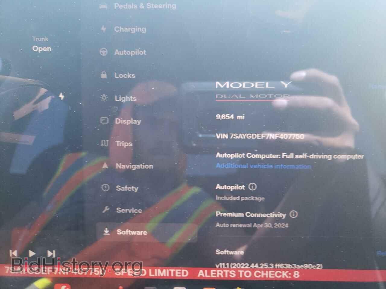 2022 TESLA MODEL Y - VIN: 7SAYGDEF7NF407750 - Фото 9