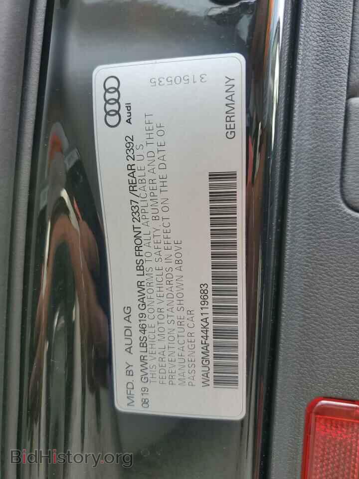 2019 AUDI A4 - VIN: WAUGMAF44KA119683 - Фото 12