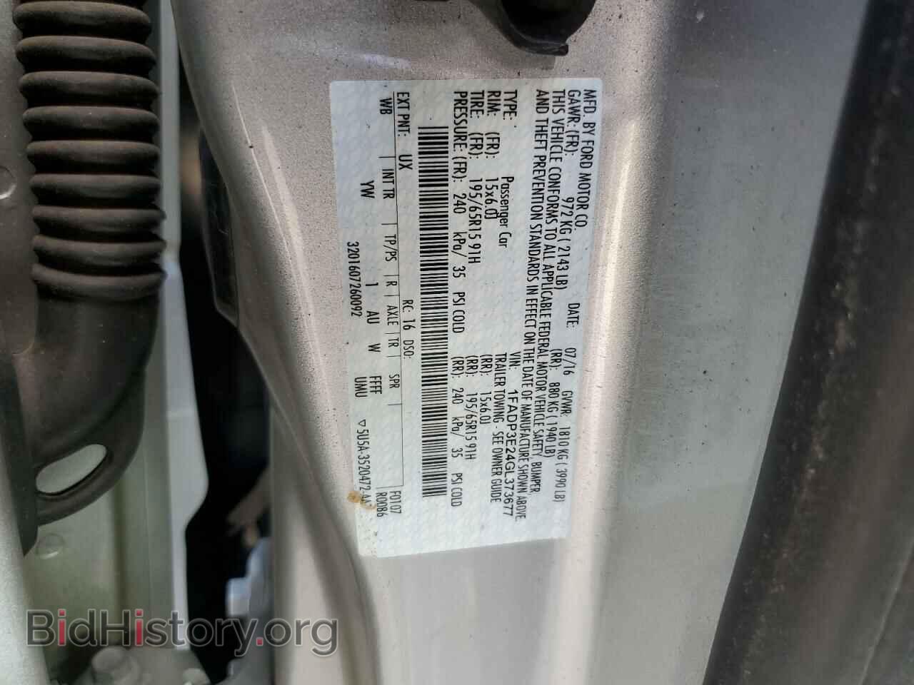 2016 FORD FOCUS - VIN: 1FADP3E24GL373677 - Фото 10