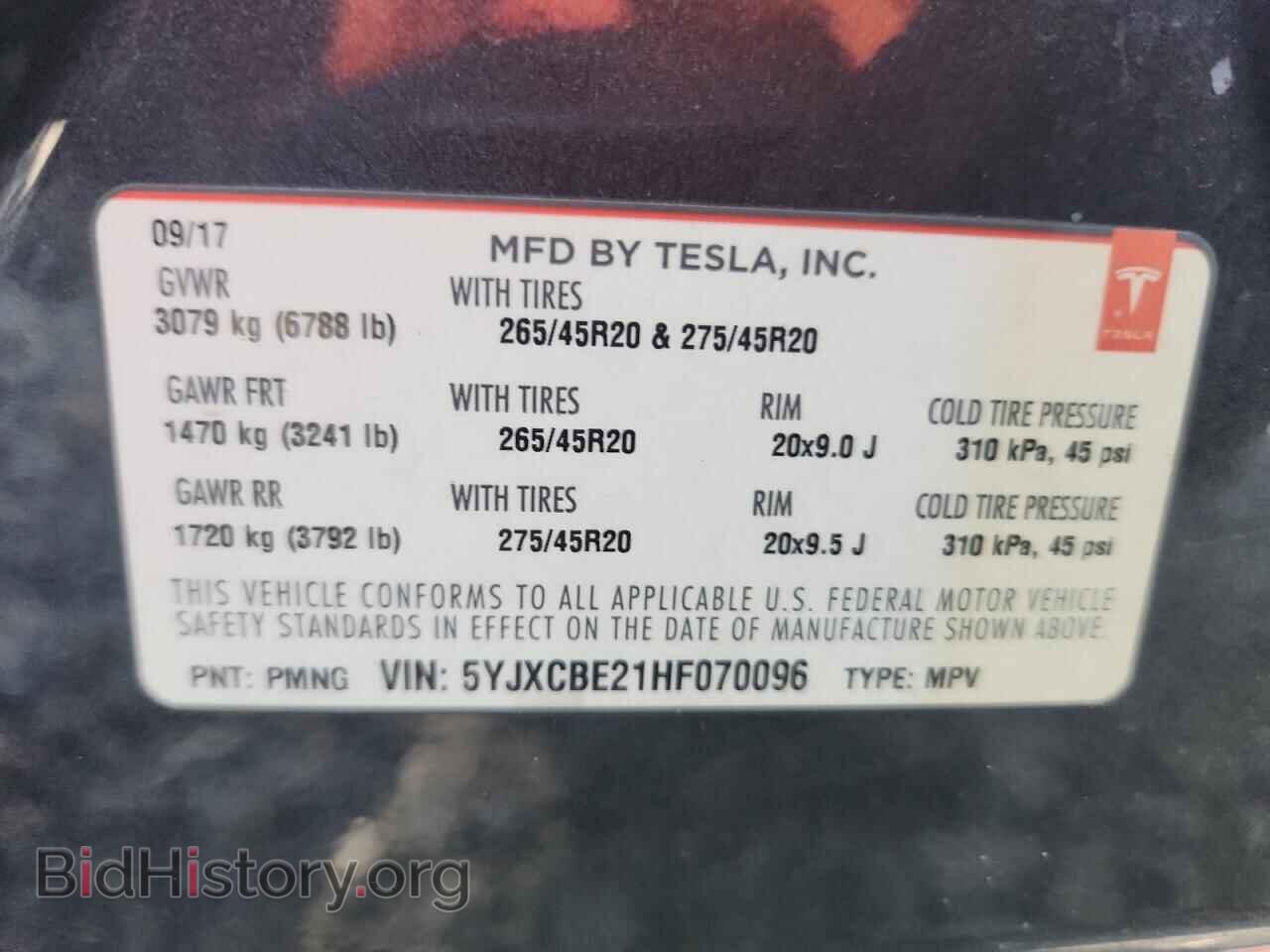 2017 TESLA MODEL X - VIN: 5YJXCBE21HF070096 - Photo 14