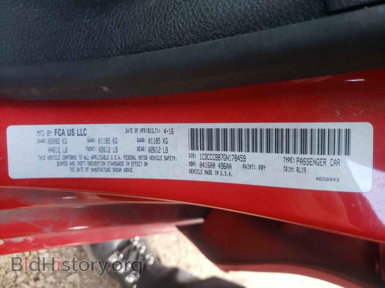 2016 CHRYSLER 200 - VIN: 1C3CCCBB7GN178459 - Photo 10