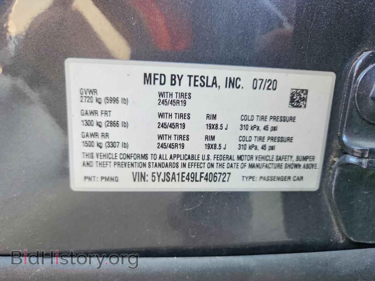2020 TESLA MODEL S - VIN: 5YJSA1E49LF406727 - Photo 12